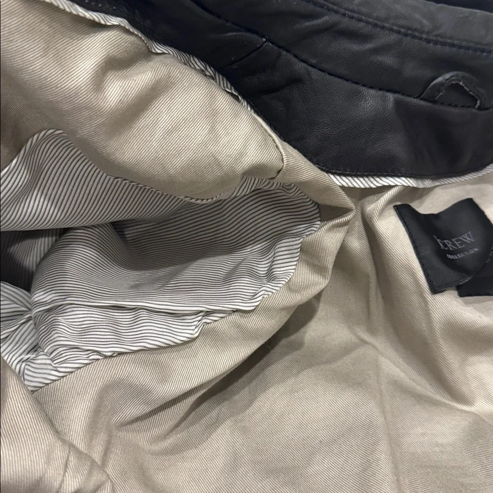 J. Crew Collection Leather Bomber Jacket